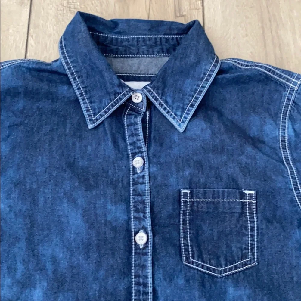 Justice Girl Denim Blouse / Shirt Size 16